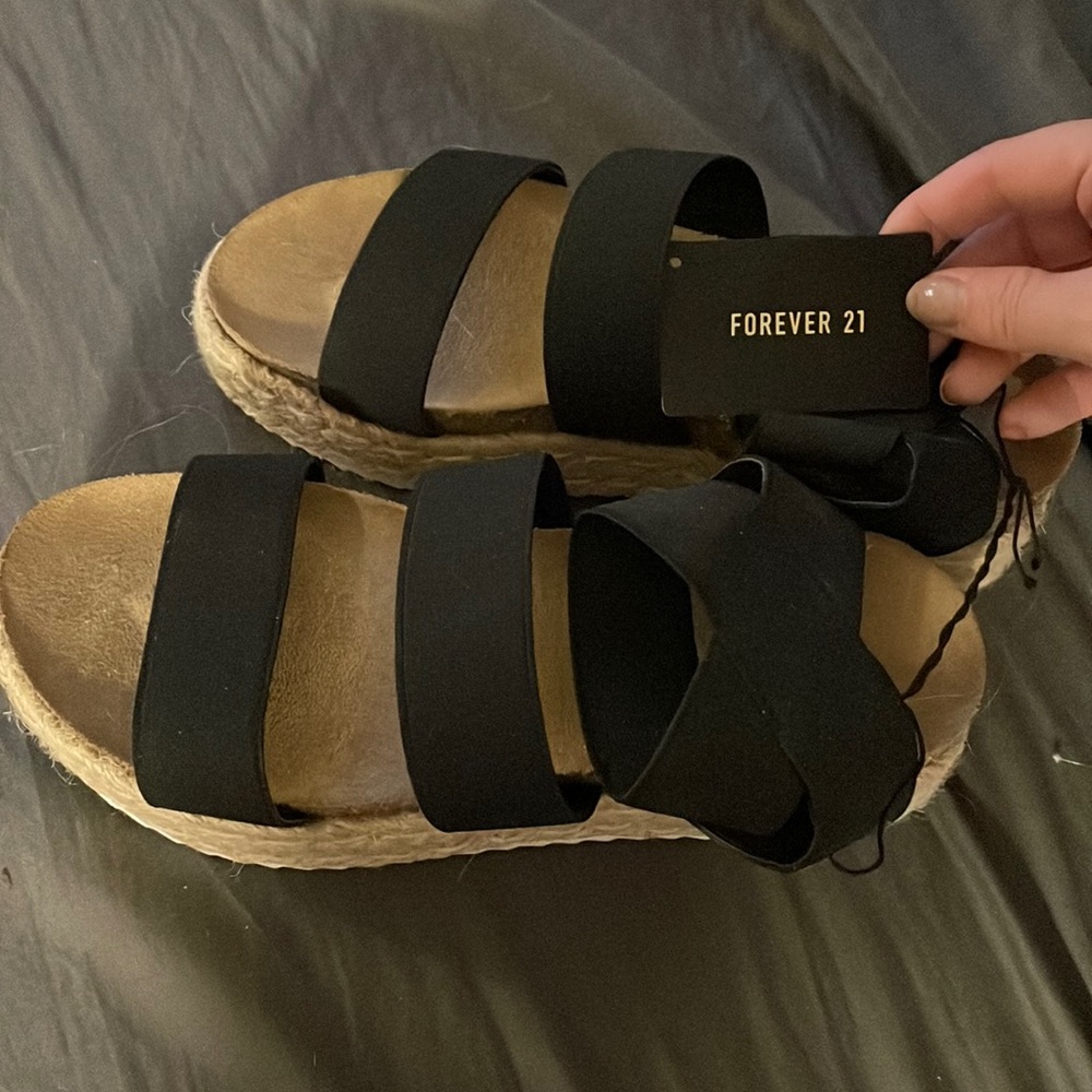 FOREVER 21 Sandals | Brand new with tags | platform black sandals